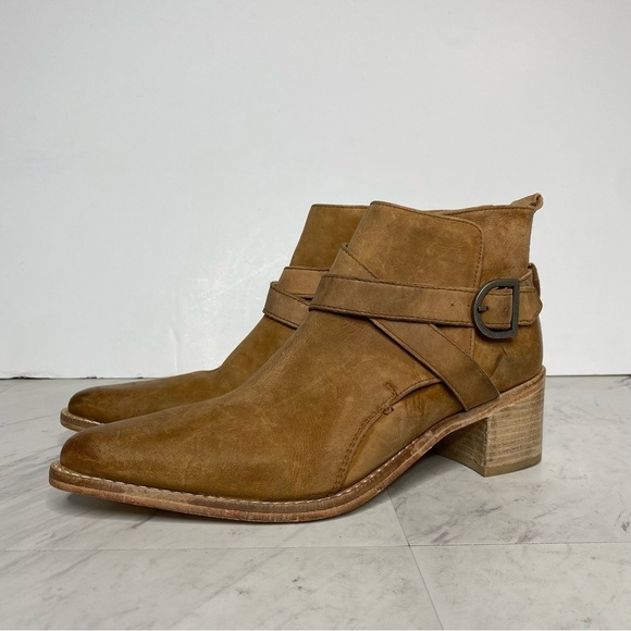 Free People Back Loop Tan Ankle Bootie 8.5 - Picture 16 of 16